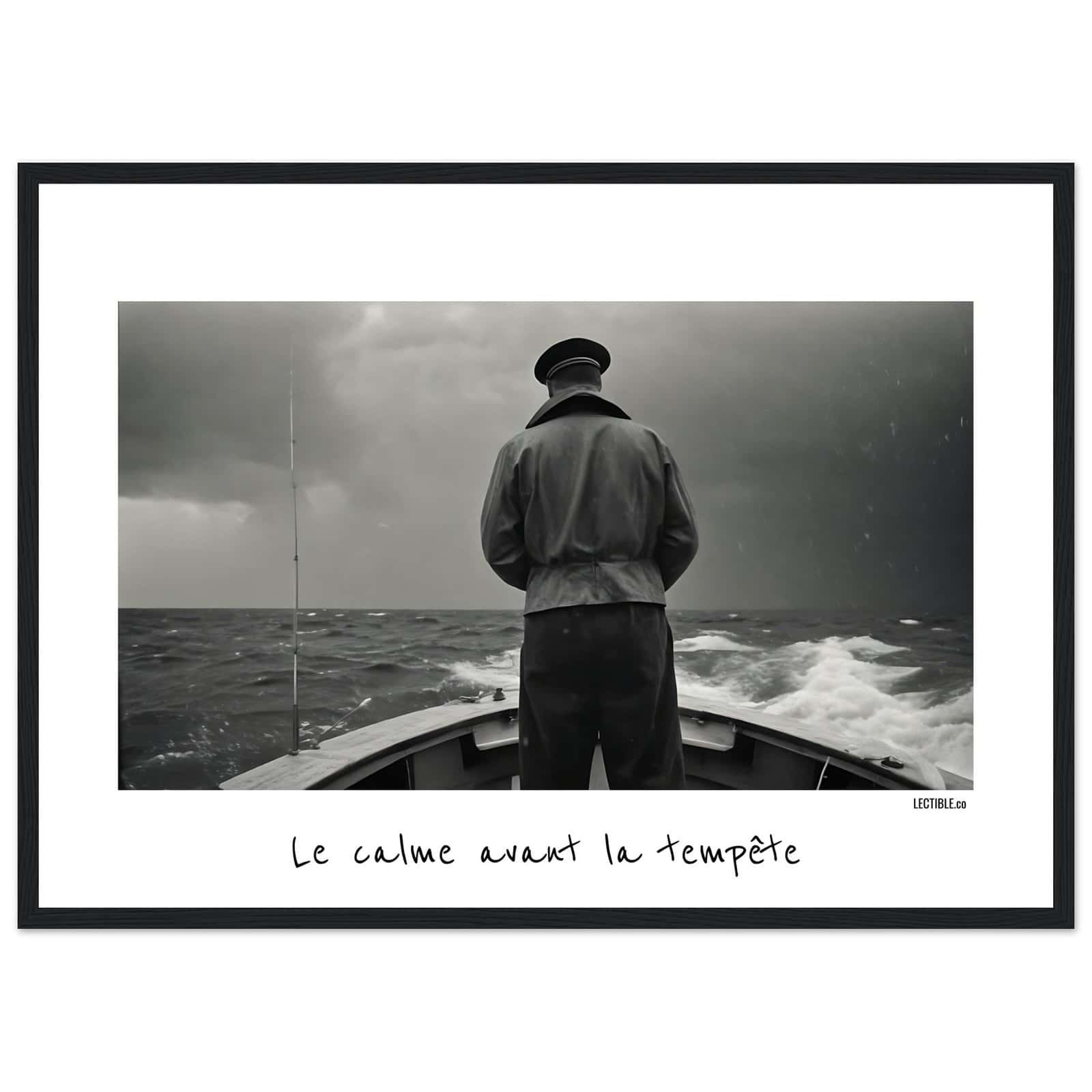 Poster noir et blanc vintage “Le calme avant la tempête” (n°1/3)